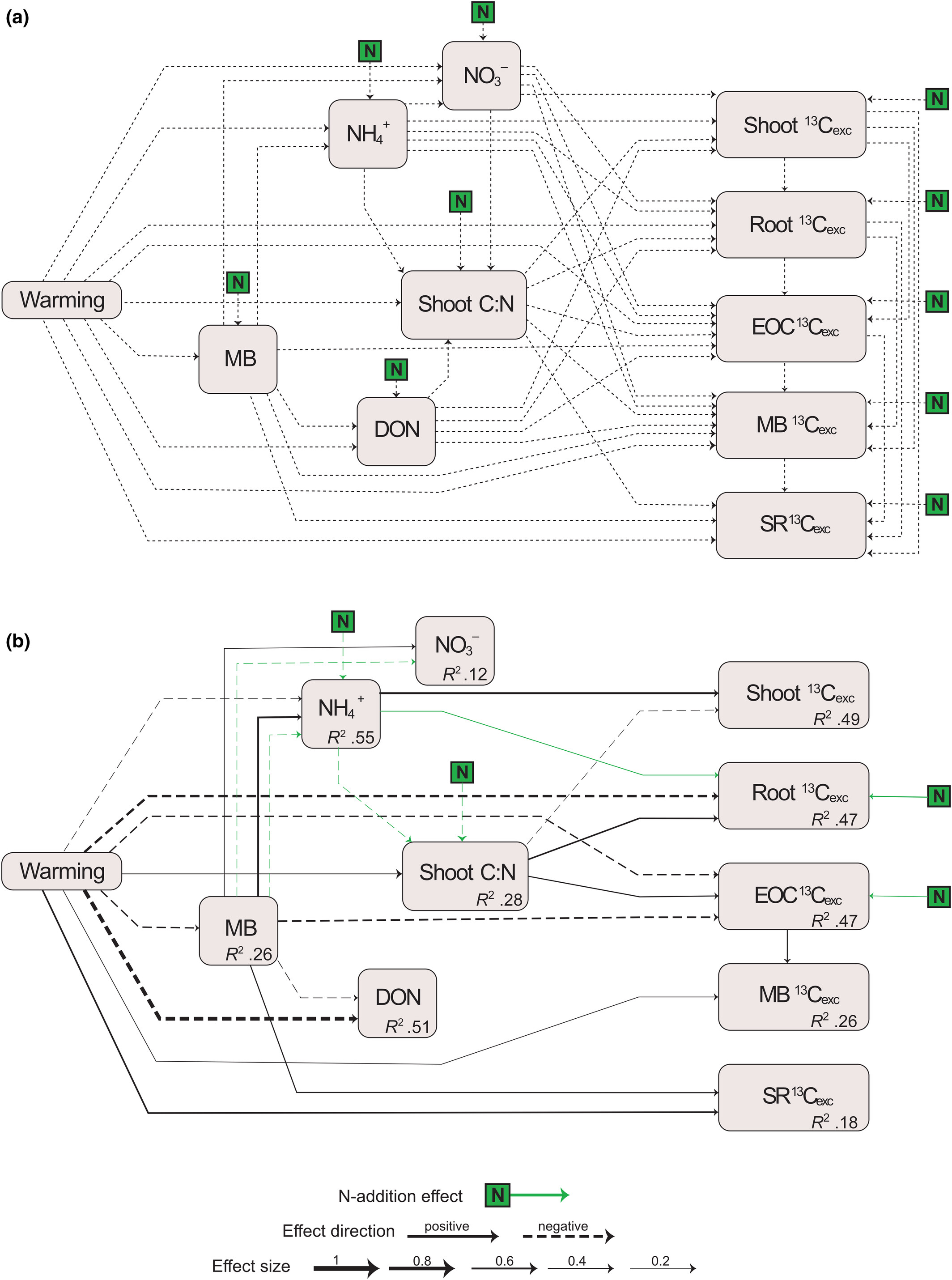 Structural equation model of grassland carbon dynamics